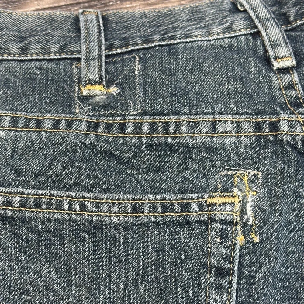 Lee Denim Shorts Mens 34 Blue Relaxed Fit Y2K Faded Workwear GUC
